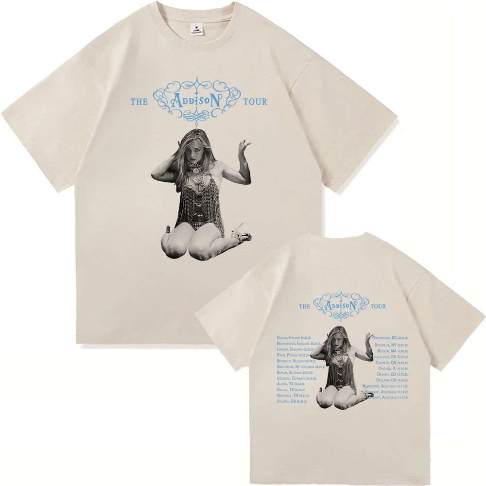 أديسون جولة 2025 التي شيرت أديسون راي ريترو الرجال/النساء الملابس الرجعية Harajuku ملابس عالية الجودة بلايز القطن خمر #6