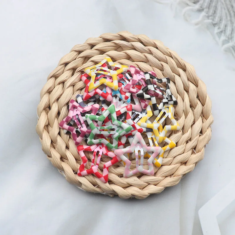 10/20 قطعة لطيف Y2K ستار هندسية بسيطة المفاجئة مقاطع الشعر الكلاسيكية مضفر تصفيفة الشعر الثابتة إكسسوارات الشعر دبوس الشعر المعدني المشابك #6