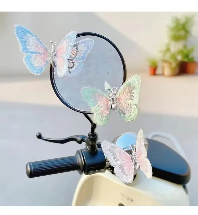 6pcs Colorful Moving Butterfly Ornament Set Air Vent Clip Decor for Car Home Office Creative Dynamic Decoration for Any Space