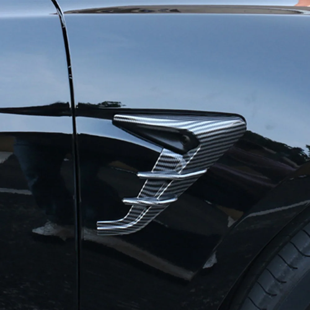 

For Tesla Model Y Juniper Model 3 Highland Side Camera Protector Cover Leaf Board Thunder Decor Exterior Accessories