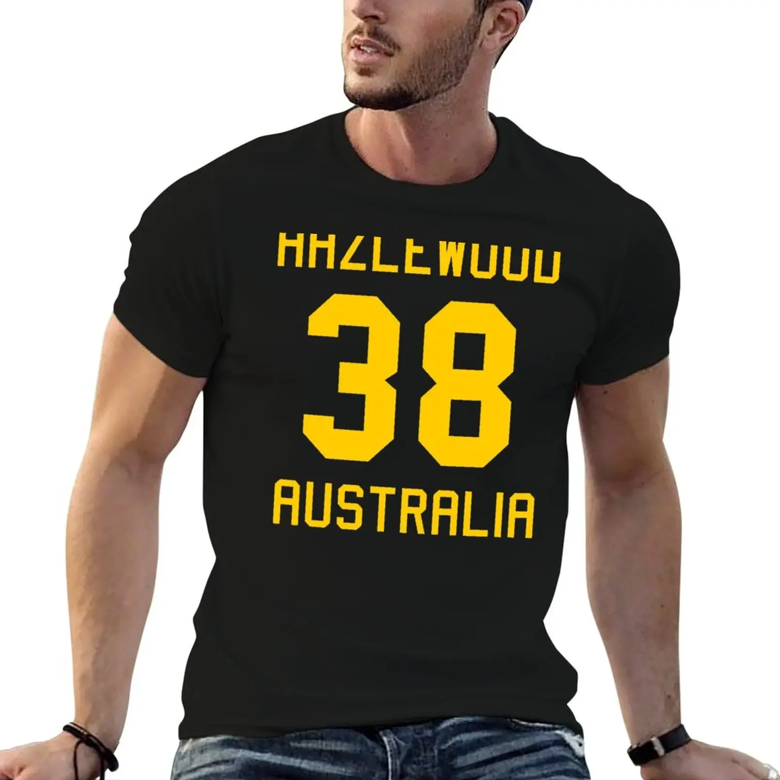 

Josh Hazlewood 38 Australian Cricket Jersey T-Shirt for a boy oversize t-shirts man Anime t-shirt clothes mens designer t shirt