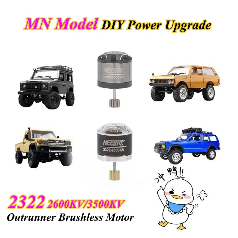 NEEBRC 2322 2600KV 3500KV Outrunner Brushless Motor AM32 45A ESC for 1/12 RC Car Crawler MN99S MN82 MN168 MN Upgrade Power Kit 3