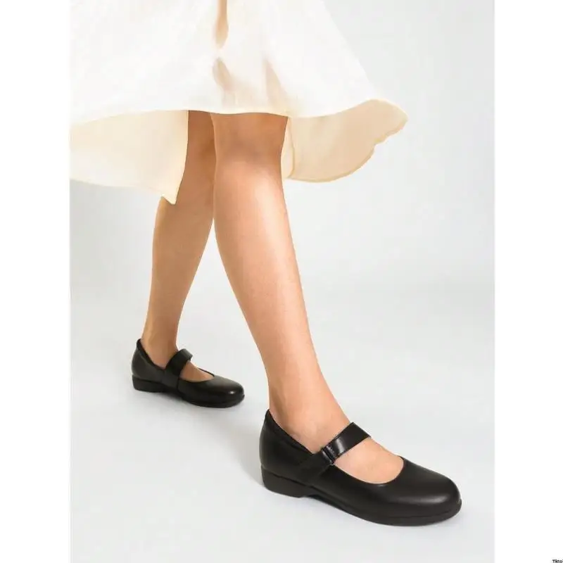 

Новые женские туфли без шнуровки из дышащей кожи на высоком каблуке Mary Jane oes для прогулок в среднем возрасте и ли.