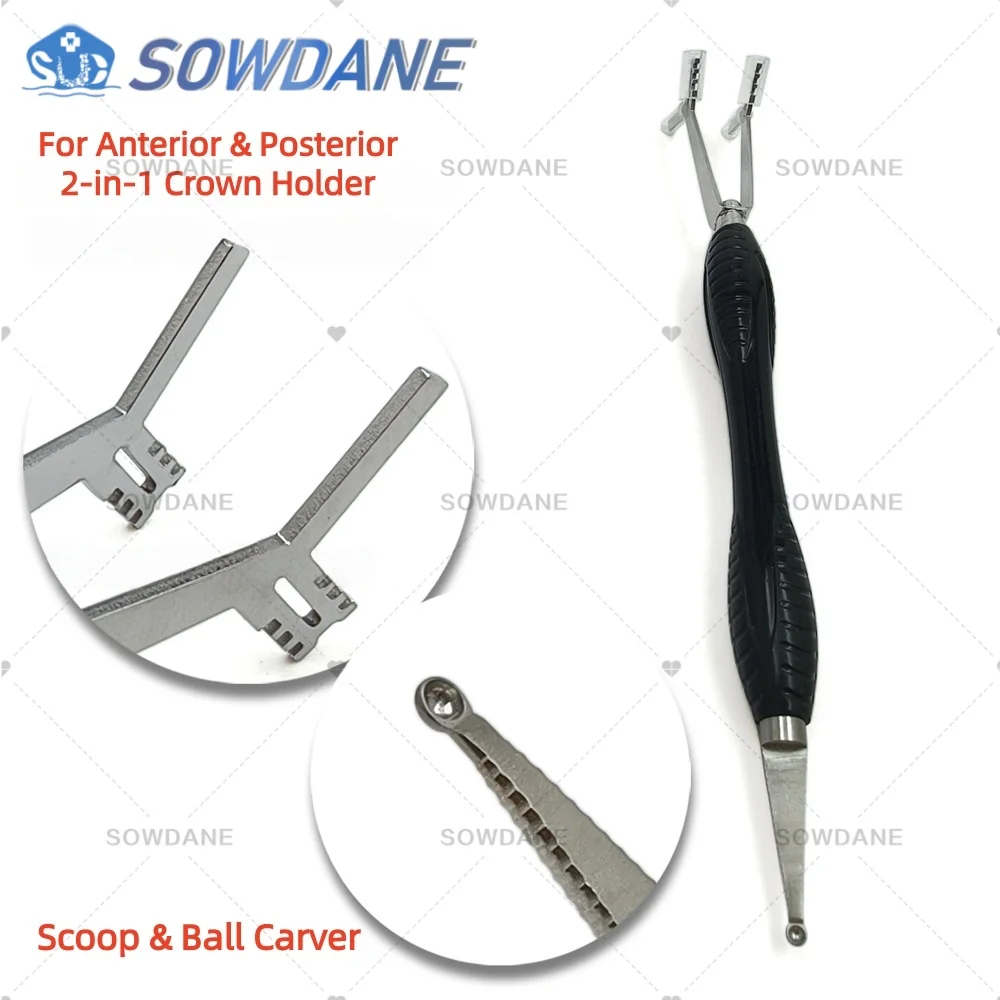 

Держатель стоматологической коронки, заднее и переднее средство для удаления коронного моста, силиконовая ручка с совок, шариковый резчик