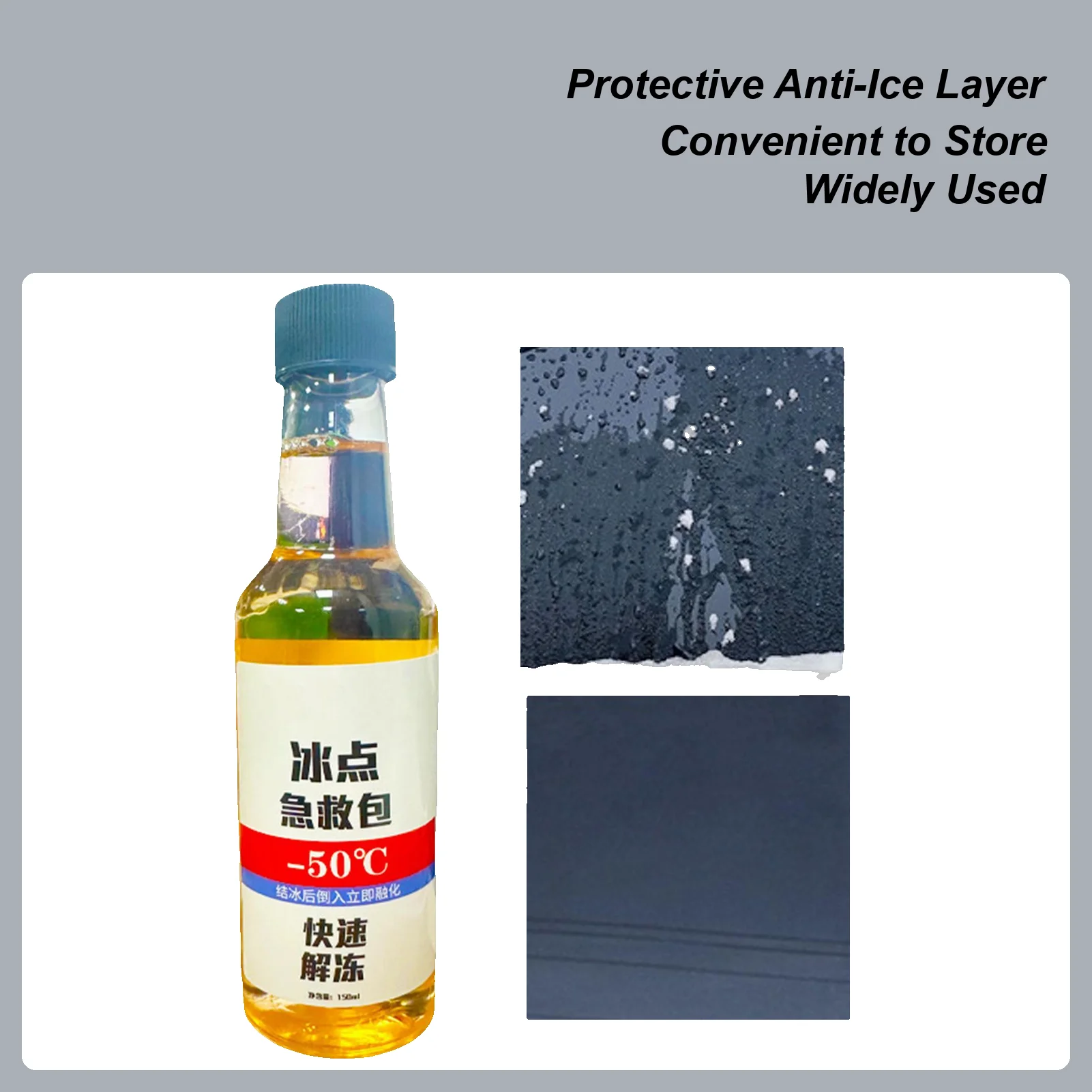 Deicer For Car Windshield 150ml Ice Melt Windshield Defroster Auto Defroster For Car Truck SUV Glass Hood Outside Door Handle