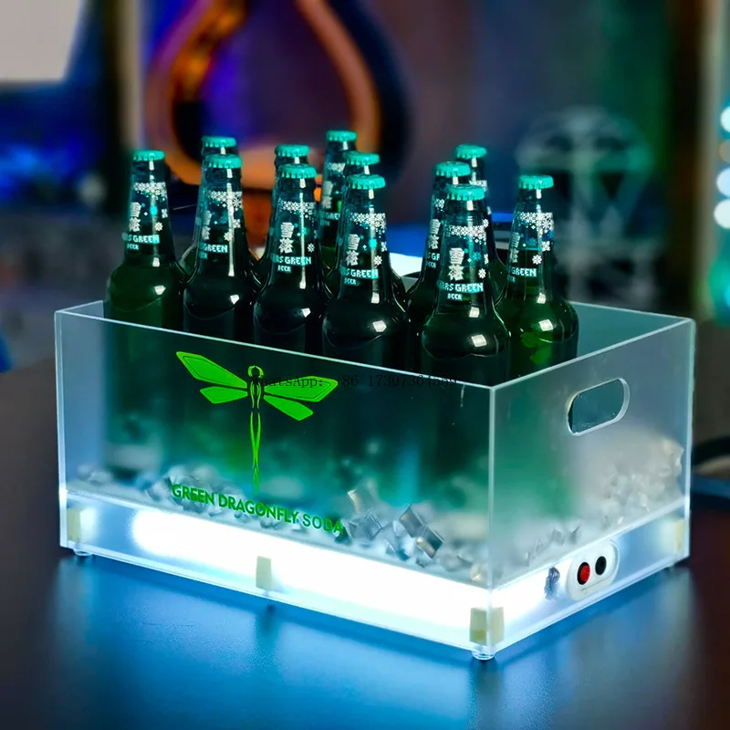 

Acrylic luminous ice bucket ice tank wine bucket, bar KTV beer frame cocktail tank drink ice bucket luminous wine set