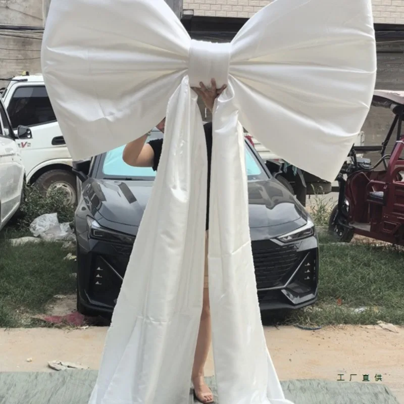 Giant bow decoration Mei Chen wedding room engagement ceremony shooting birthday Internet celebrity party set props window