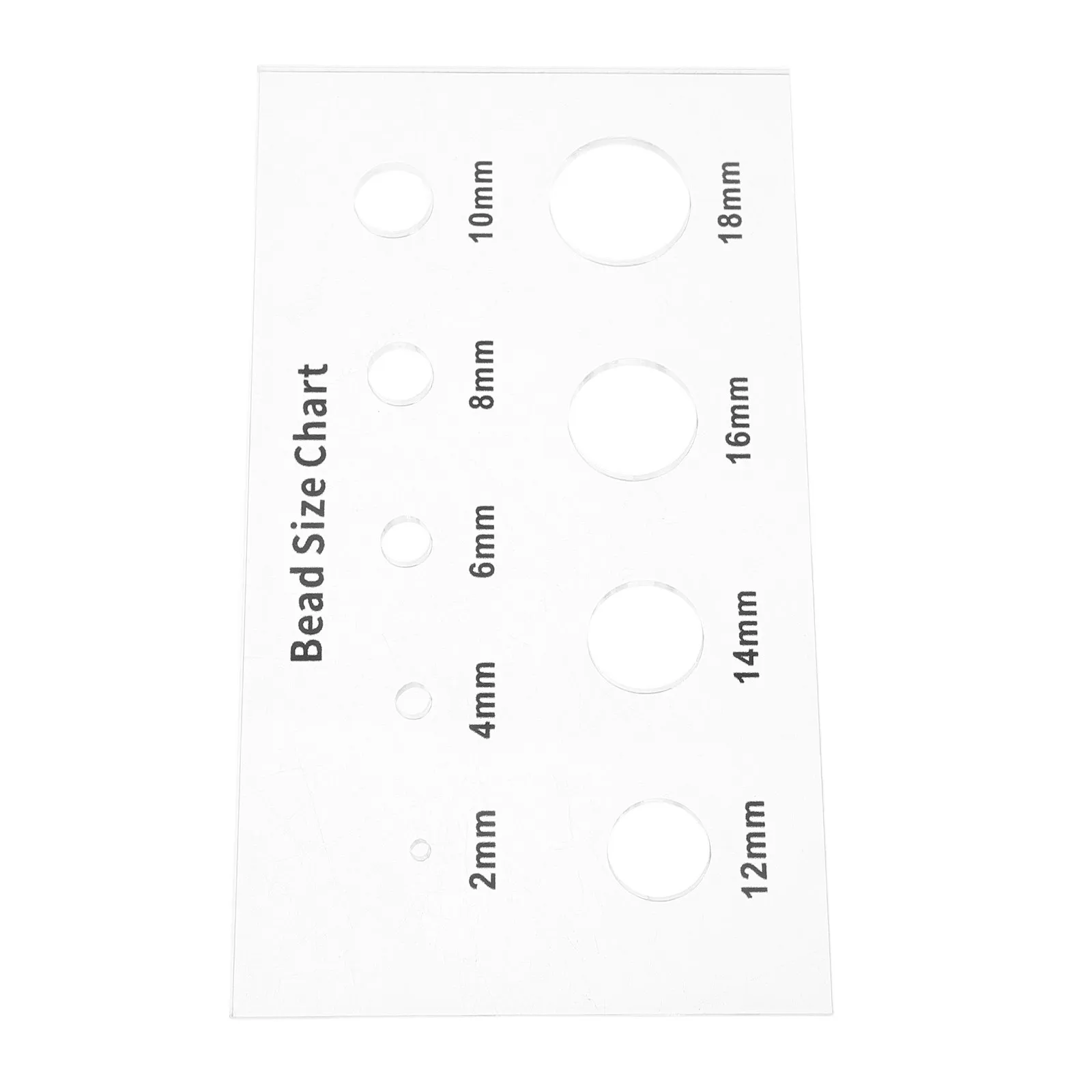 Acrylic Bead Sizing Ruler for Jewelry Making Precise Measuring 2 4 6 8 10 12 14 16 18Mm Rhinestone Gems Pearls Template Board