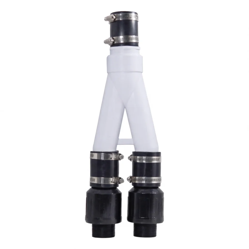 Basement Sump Pump Y Connector Check Valve Installation Kit Drainage System Flow Control Pipe Fitting Hardware