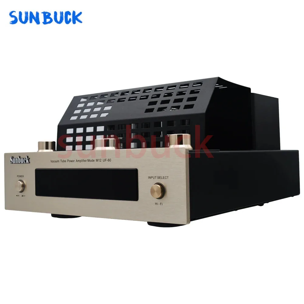 Sunbuck Amplifier Bluetooth, pengeras suara HI-FI Premium 6K3P 4.2 Bluetooth 160W 2.0 tabung vakum mendukung USB SD
