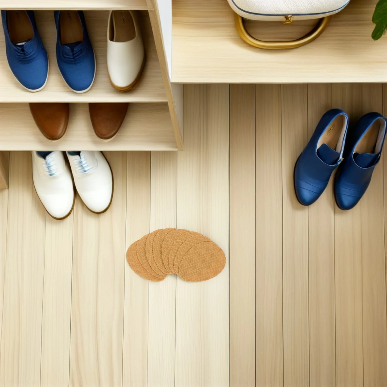 

4Pair Non-Slip Shoe Pads Self-Adhesive Sole Protectors Anti-Skid Heel Grip Stickers Khaki Heel Protector Bottom Shoe Protector