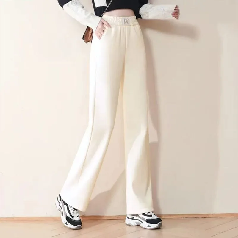 High Waist Narrow Wide Leg Pants Women Autumn Winter New Narrow Pants Straight Pants Women