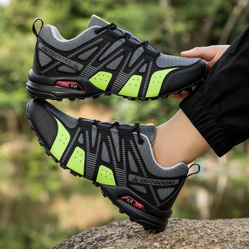 

Waterproof Hiking Shoes Men‘s Plus Size To 48# Outdoor Trainers Trekking Mountain Climbing Camping Hunting Tactical Bike Sneaker