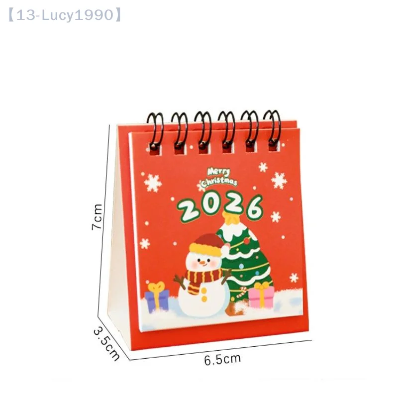 

【CCA13】Mini Cartoon Desk Calendar Cute Christmas Calendar Portable Pocket Calendar Schedule Desktop Decoration Christmas Gifts