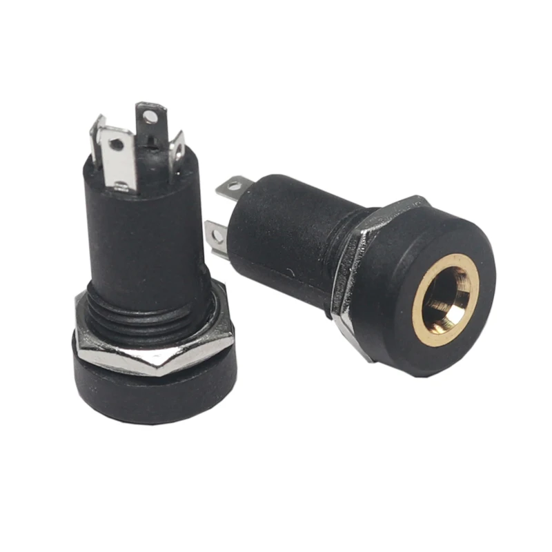 【5PCS】3.5MM 4Pin Audio Jack Socket Stereo 4 Pole Solder Panel Mount With Nut Connector Headphone Female Socket PJ-392A PJ392A