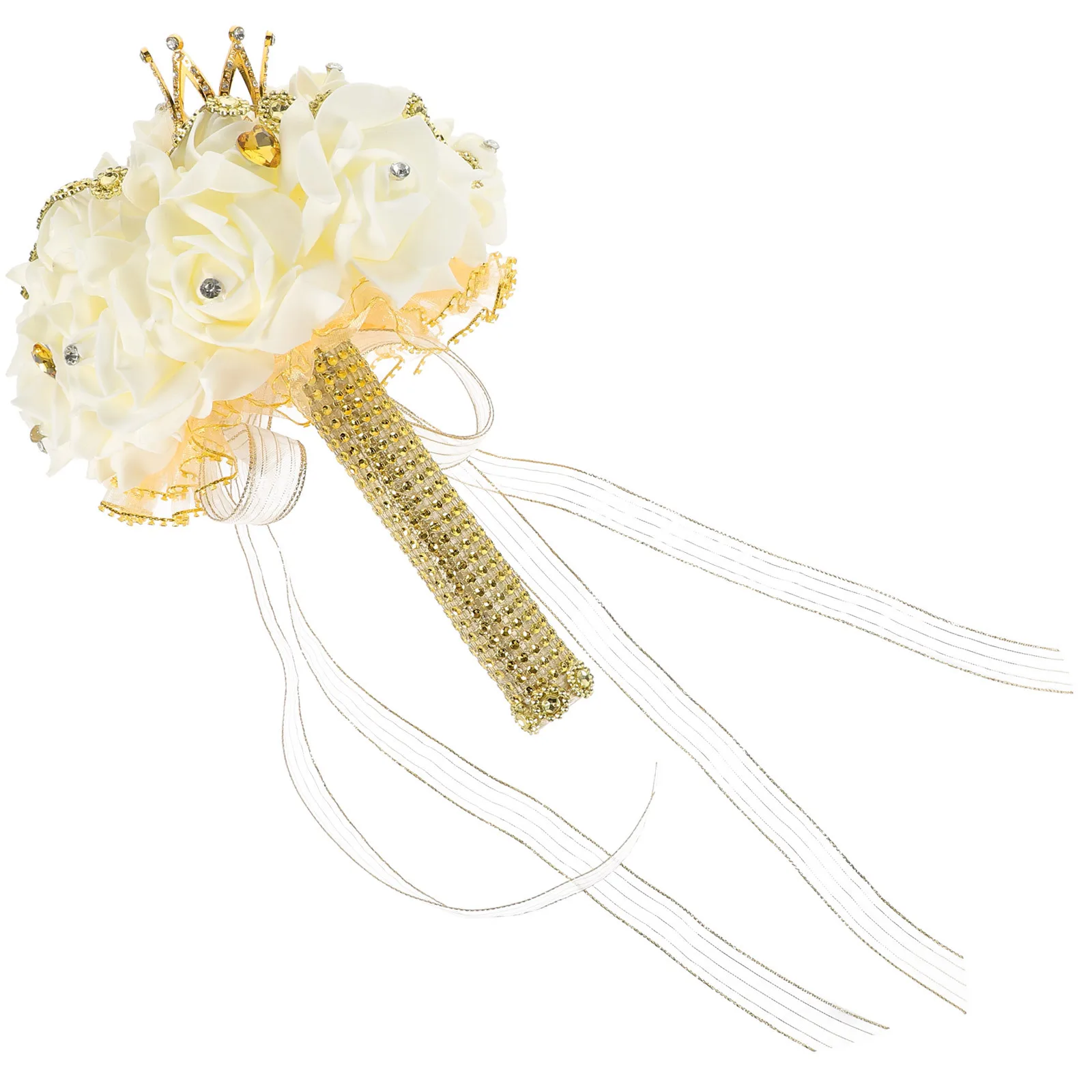 

Romantic Artificial Flower Bouquet Crown Decoration Bridal Bouquet for Bride Bridesmaids Wedding Decoration Flower for Wedding
