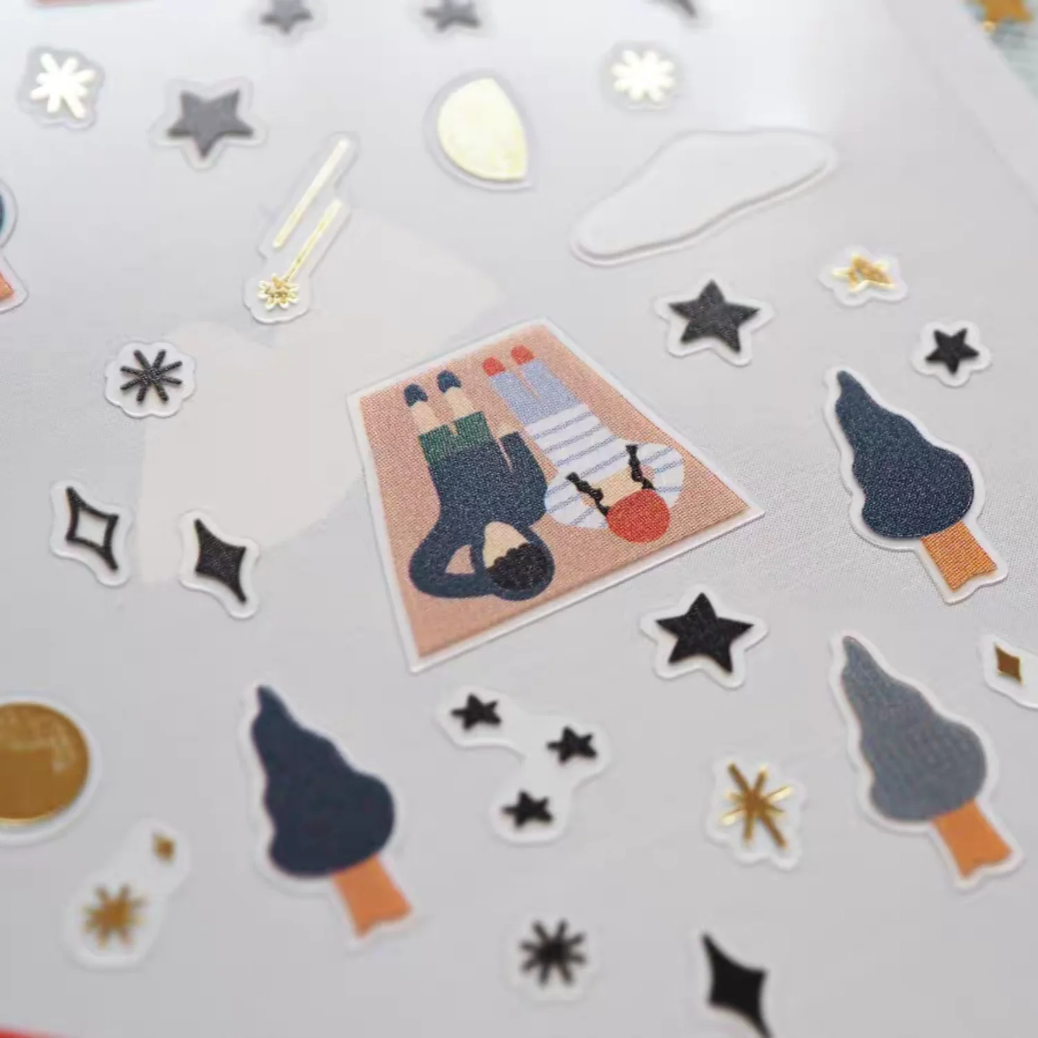 Korean Import Suatelier Mountaintop Camping See Star PVC Waterproof Stickers Scrapbooking Diy Cute Stationery School Sticker