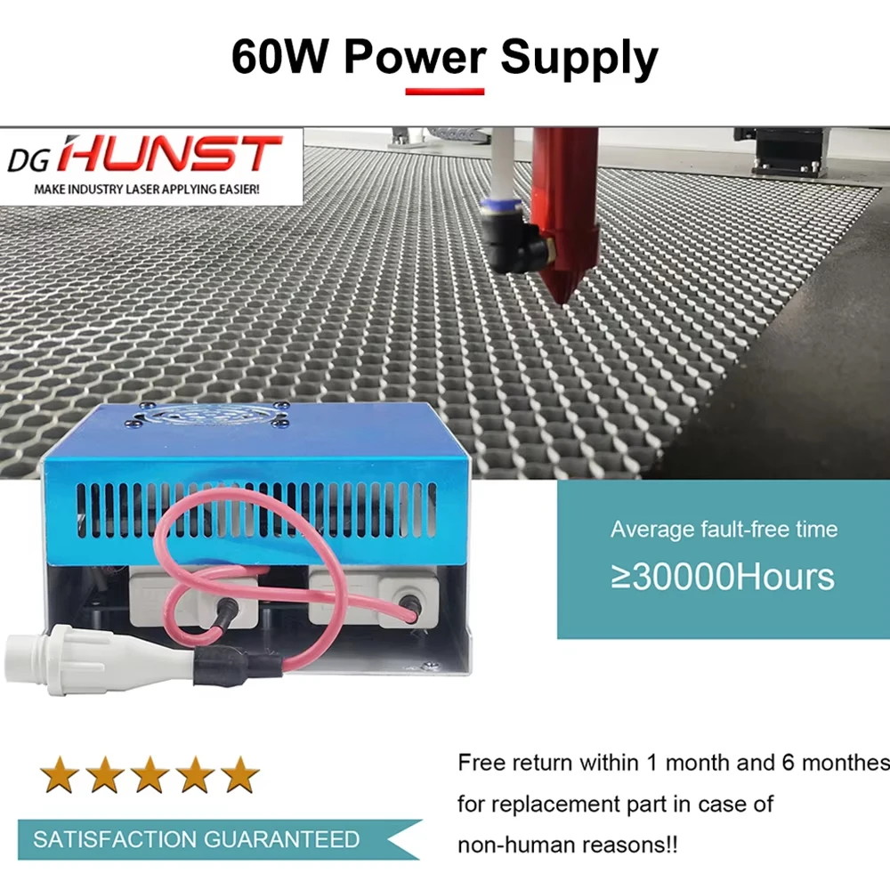 DIGRAY MYJG-60W CO2 レーザー電源 110V/220V オプション、50W 60W 切断および彫刻機ガラス管に適しています