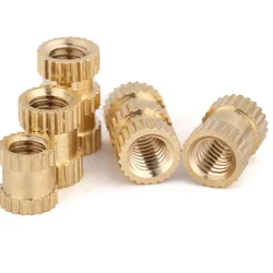 5-50PCS M4 M5 M6 M8 Brass Copper Knurl Thread Nut Copper Insert Double Pass Copper Nut Nut Embedded Fastener