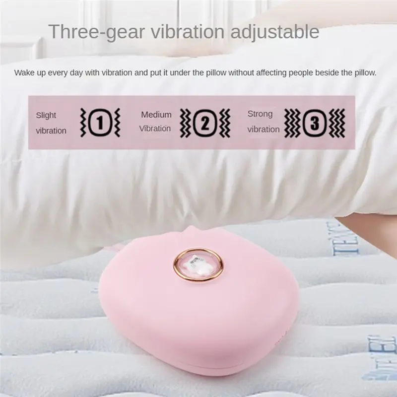 AEE4-Digital Vibrating Alarm Clock For Heavy Sleepers Hearing Impaired Deaf Teens, Battery Operated For Travel Or Home Use Durab