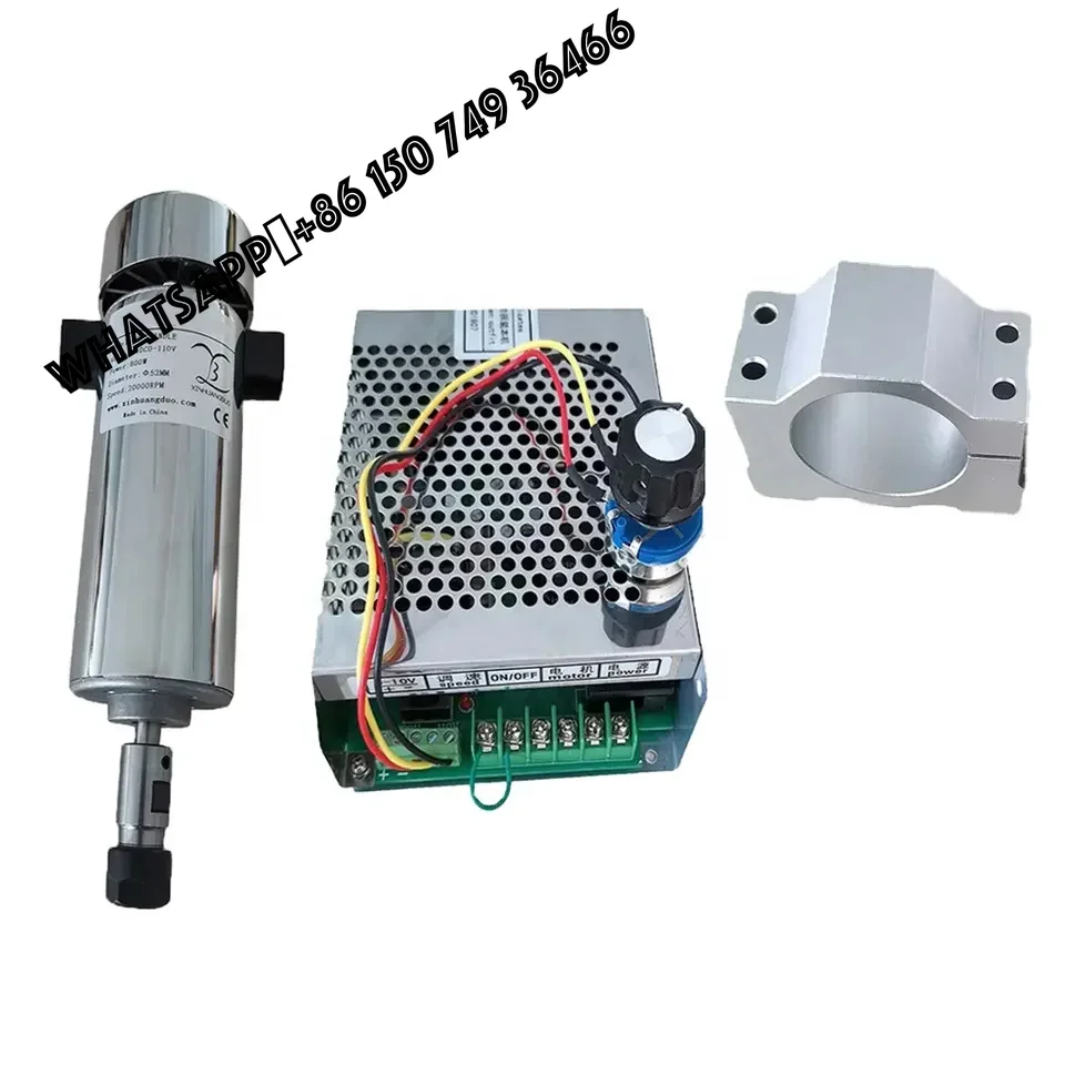 55mm Clamp Stepper Motor Driver with DC 500W ER11 Air Cooling Brushless Spindle Motor