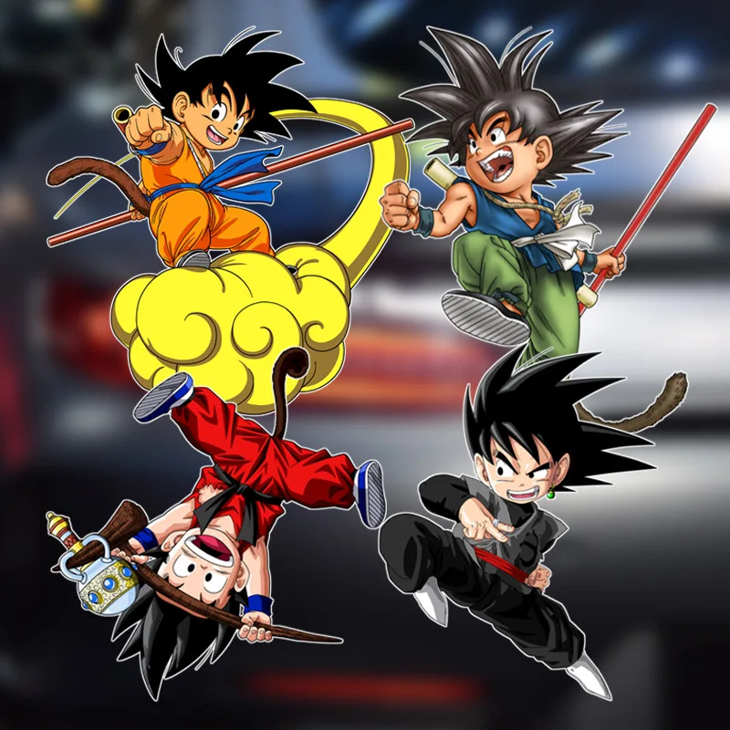 Dragon Ball Car Sticker Anime Somersault Cloud Modification Sticker Son Goku Vegeta IV Body Sticker Children\'s Birthday Toy Gift