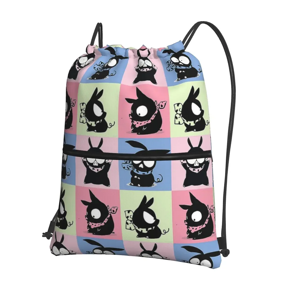 

P Chan Ranma Portable Backpacks Drawstring Bag Multi-function Drawstring Bundle Pocket Book Bags For School Students