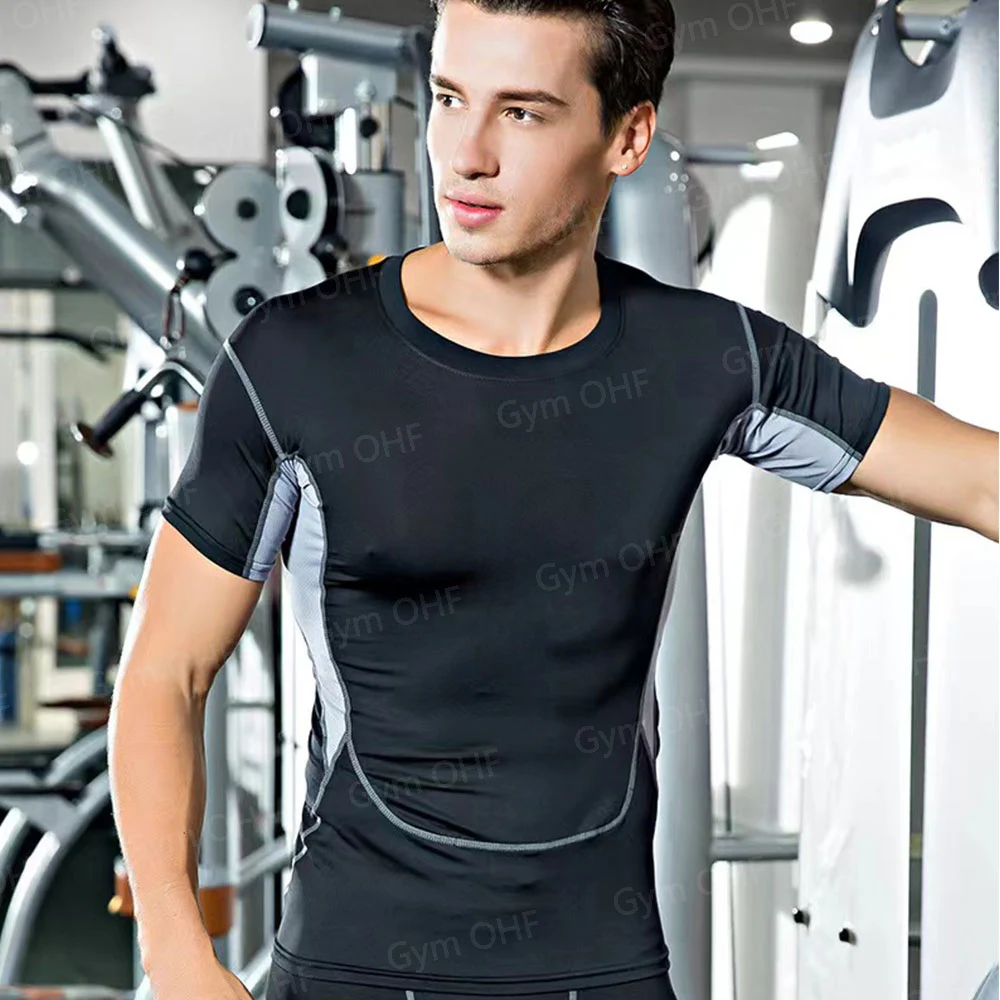 Spinne Kompression Shirt Herren Rashguard Fitness Für Männer Gym Sport T-Shirt Laufen Sweatshirt Outdoor Bergsteigen Training – Detail 33