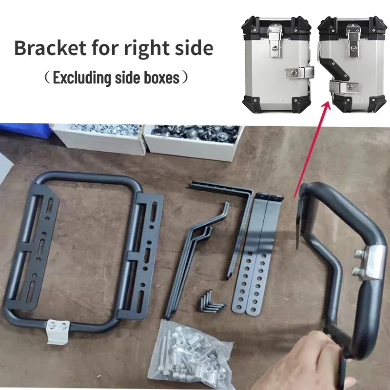 

Newest Strong Universal Carrier Motorcycle Side Rear Luggage Boxes Cases Mounting Racks Brackets Luggage Moto Box