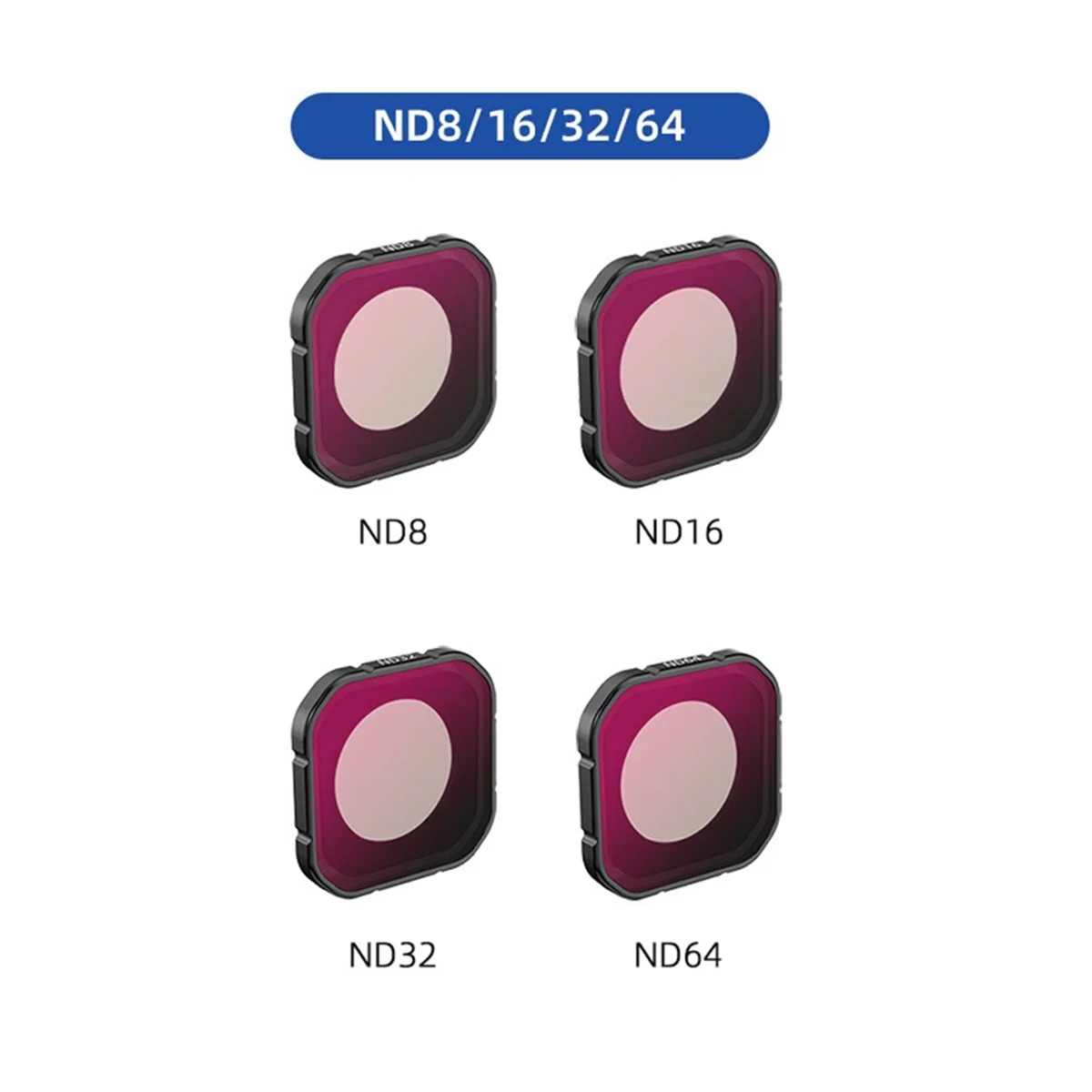 A48U 4 قطعة مجموعة مرشحات العدسة ND مرشحات حامي العدسة طقم ملحقات الكاميرا ND8/16/32/64 طقم مرشح ل Insta 360 ACE Pro2 #5