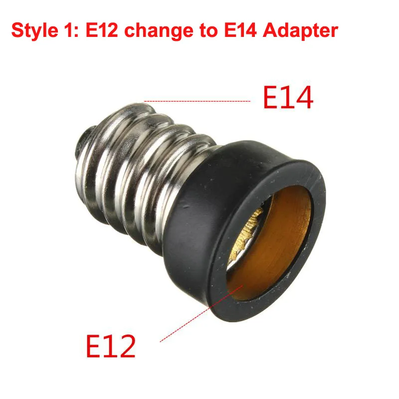 1PCS E12 To E14 or E14 To E12 Bulb Lamp Holder Adapter Socket Converter Light Base Led Candelabra Lamp Holder Converter