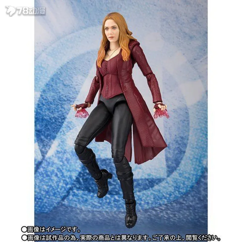 Bandai Original S.H.Figuarts Avengers:Infinity War - Scarlet Witch Anime Action Figures Toys for Boys Christmas Gift Collectible