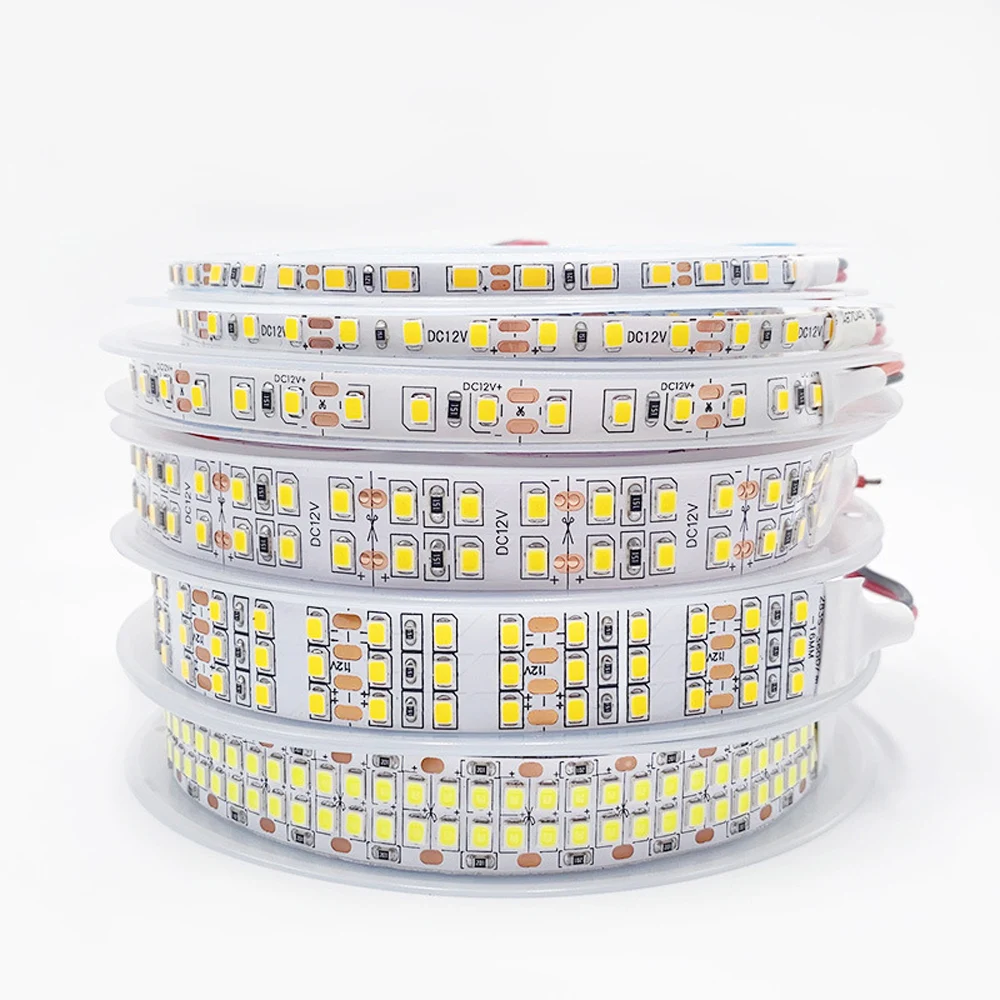 12V 24V LED pasek światła SMD 2835 elastyczna taśma 5M 60/120/240/480Led wodoodporna wstążka LED światło RGB wystrój pokoju biały ciepły biały