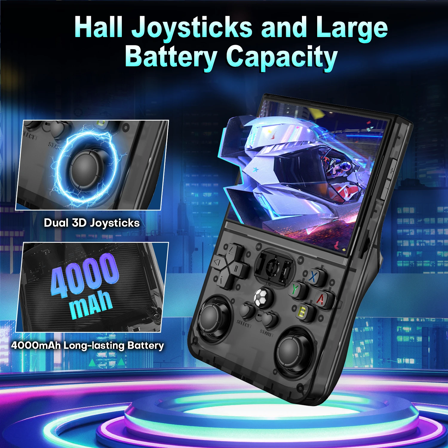 AISLPC R36PRO Retro Handheld: 3.5" IPS, 64/128GB/30000+ Classics Game Linux OS Crisp HD Visuals Expandable 256GB TF Card Support