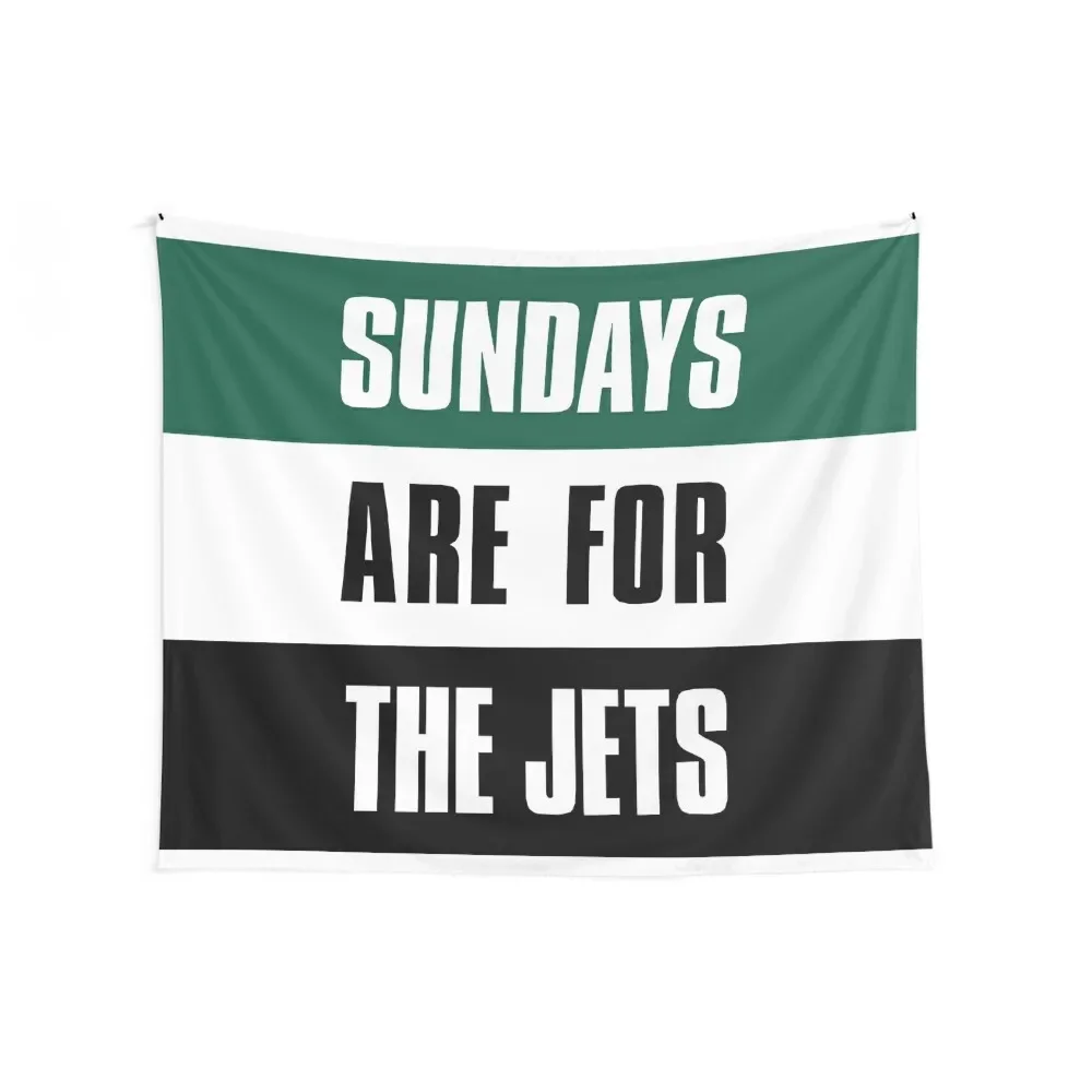 Sundays are for The Jets, New York Football Fans Tapestry Bedroom Deco Wall Hanging Wall Room Decor For Girls Tapestry