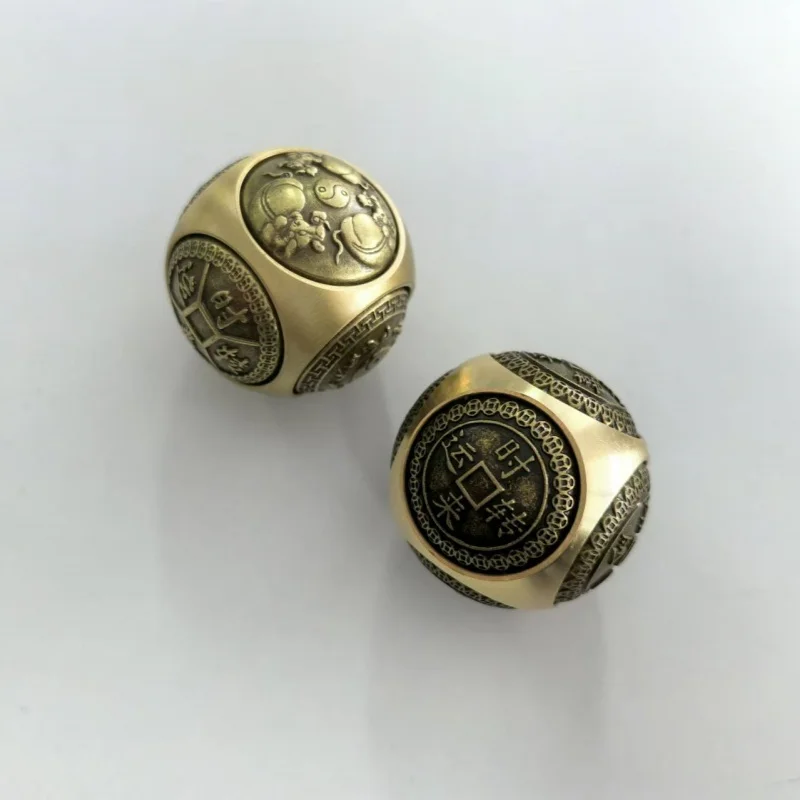 Rotierender sechsseitiger chinesischer Glücksmünzen-Spinner, Zappelspielzeug, Stress-Angst-Linderung, sensorisches Fokus-Werkzeug für Geburtstag, Weihnachten, Geschenk – Detail 1