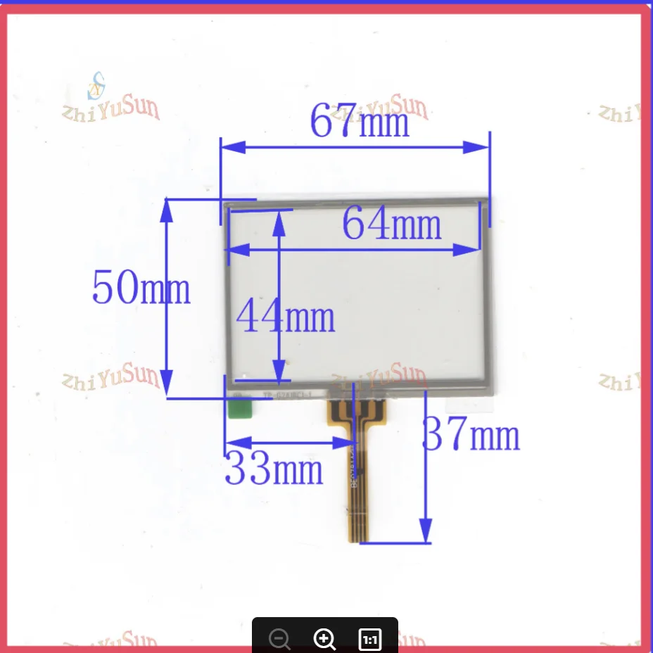 

TP-G2416C1 67*50 4lines resistance screen for car DVD redio 67*50mm TPG2416C1