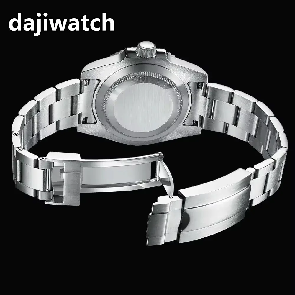 DIY Custom 40mm Sapphire Glass NH35 / ST2130 Automatic Mechanical Luminous Men's Watch Sterile Dial Ceramic Bezel