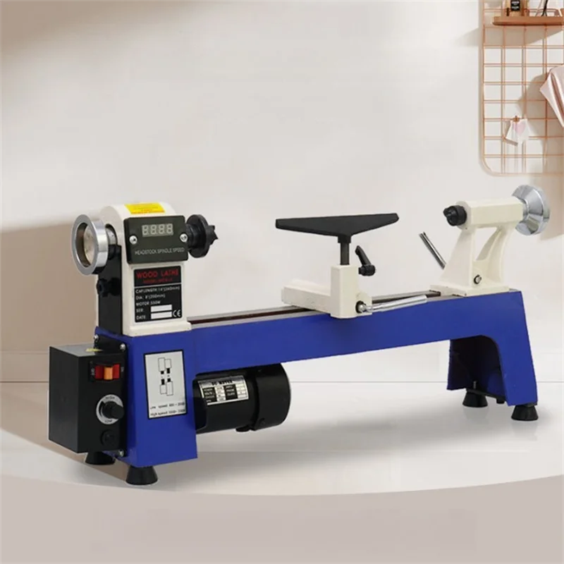 550W 8 Inch Wood Lathe Mini Desktop Woodworking Lathe Bead Machine DIY Woodworking Woodturning Machine