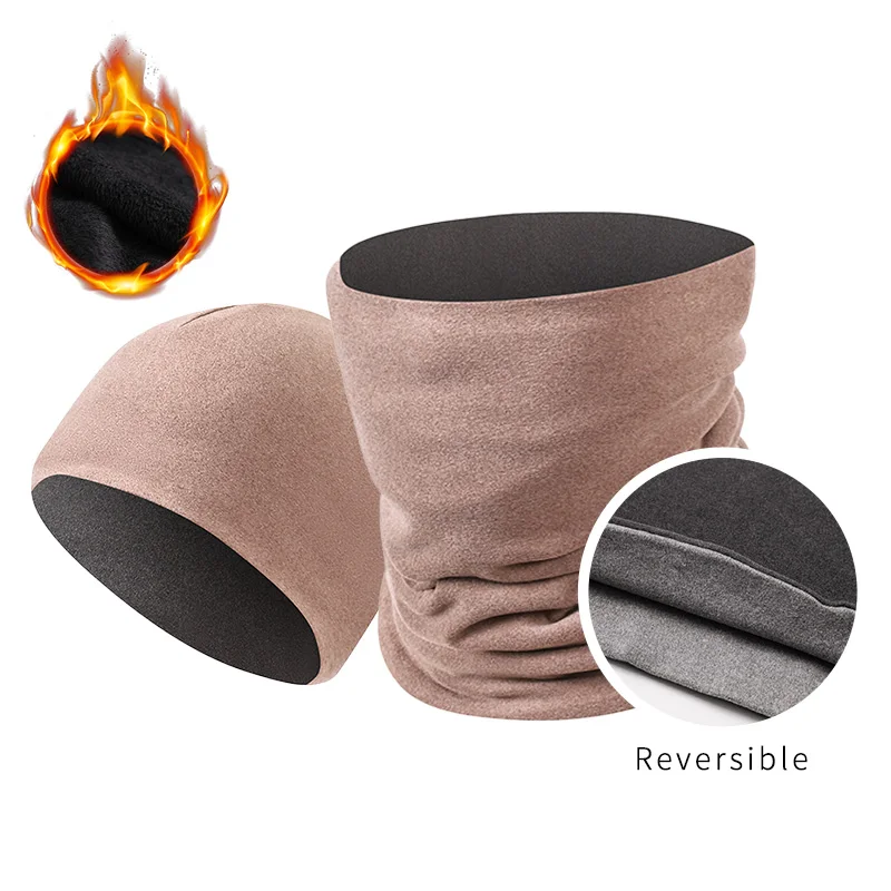 

Winter Gym 1set Yan De Rong Double Layer Plush Neck Cover Quick Drying Warm Hat and Neck Protection Multifunctional Set