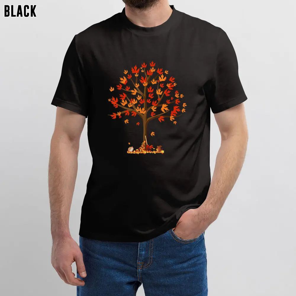 Otoño otoño hojas árbol y criaturas del bosque camiseta para hombres mujeres y regalo