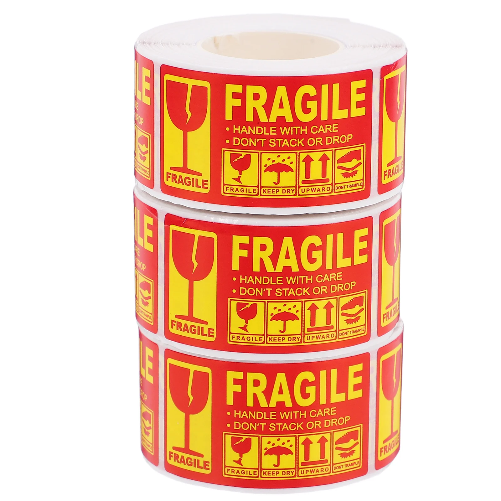 

3 шт., 3 рулона, хрупкие наклейки, оптовые транспортировочные этикетки, ручка с предупреждающей лентой для ухода за перемещением стеклянной посуды, упаковка электроники