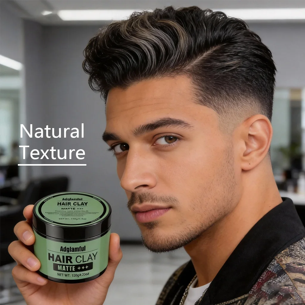 Matte Hair Mud 120g Long Lasting Natural Look Non Greasy Texturizing Wax for Daily Men's Hairstyling