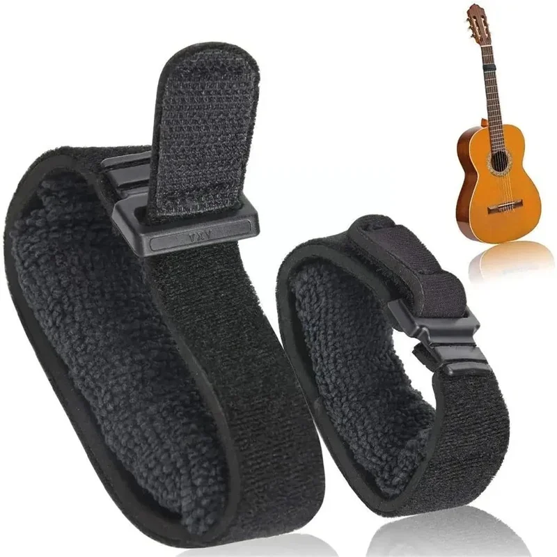 Miwayer 1PCS Adjustable Guitar String Mute Dampener Reusable Fretboard Muting Strap Soft Silicone Bass String Cover Belt Noise R