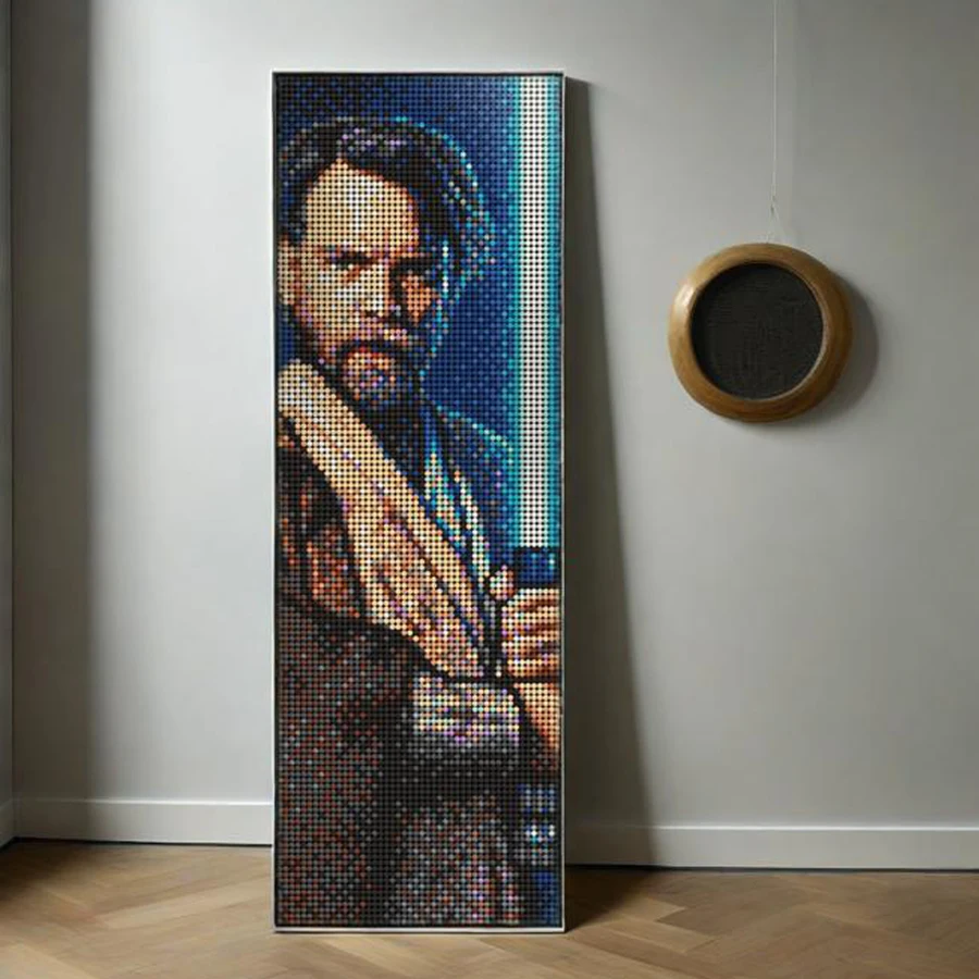 31205 オビ＝ワン・ケノービ MOC クラシックピクセルアート絵画ビルディングブロックセットモザイクレンガ映画おもちゃ最高のクリスマス誕生日ギフト