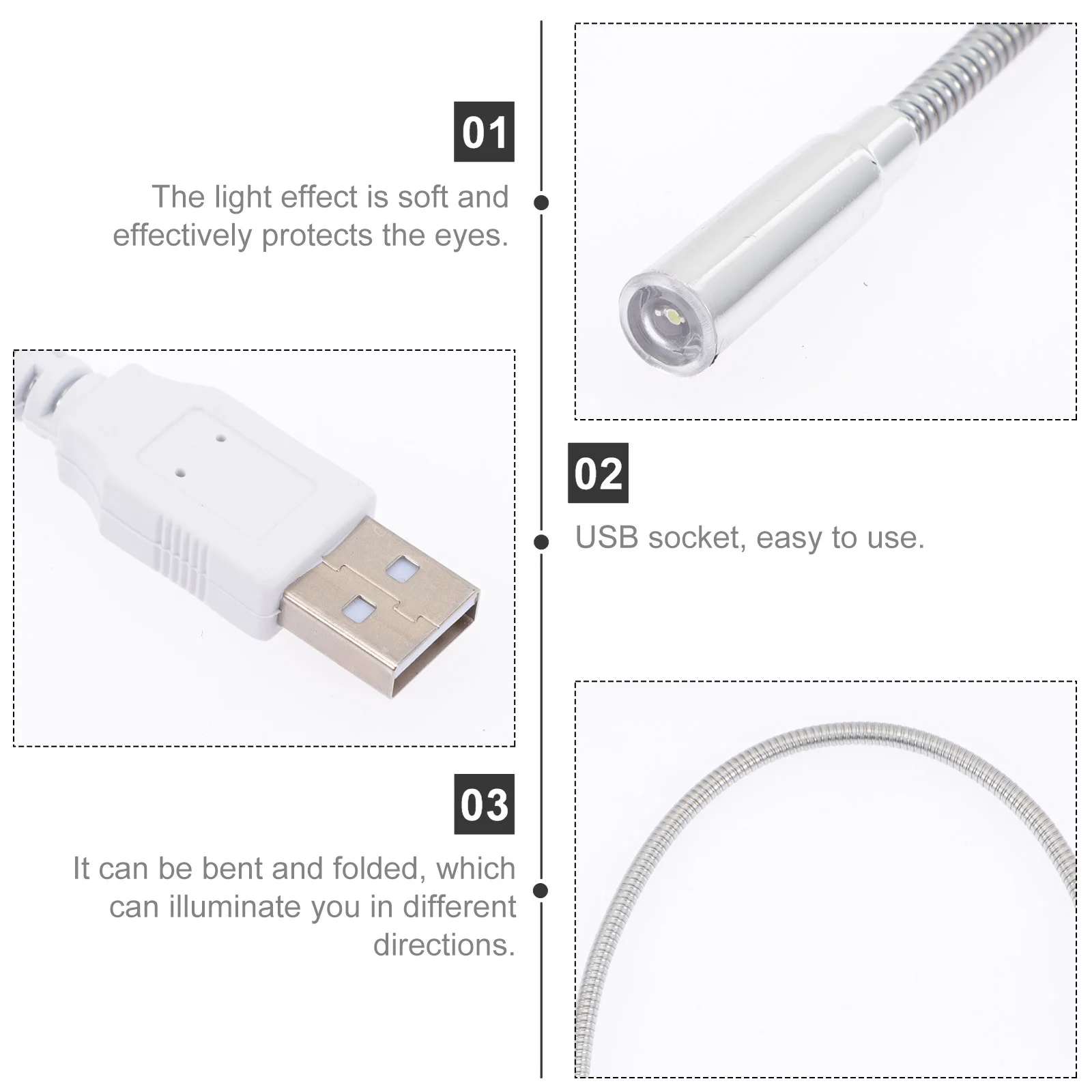 

4pcs Keyboard Usb Light Night Lamp For Computer Flexible Usb Computer Light Portable Lighting Office Home Bedroom Gift