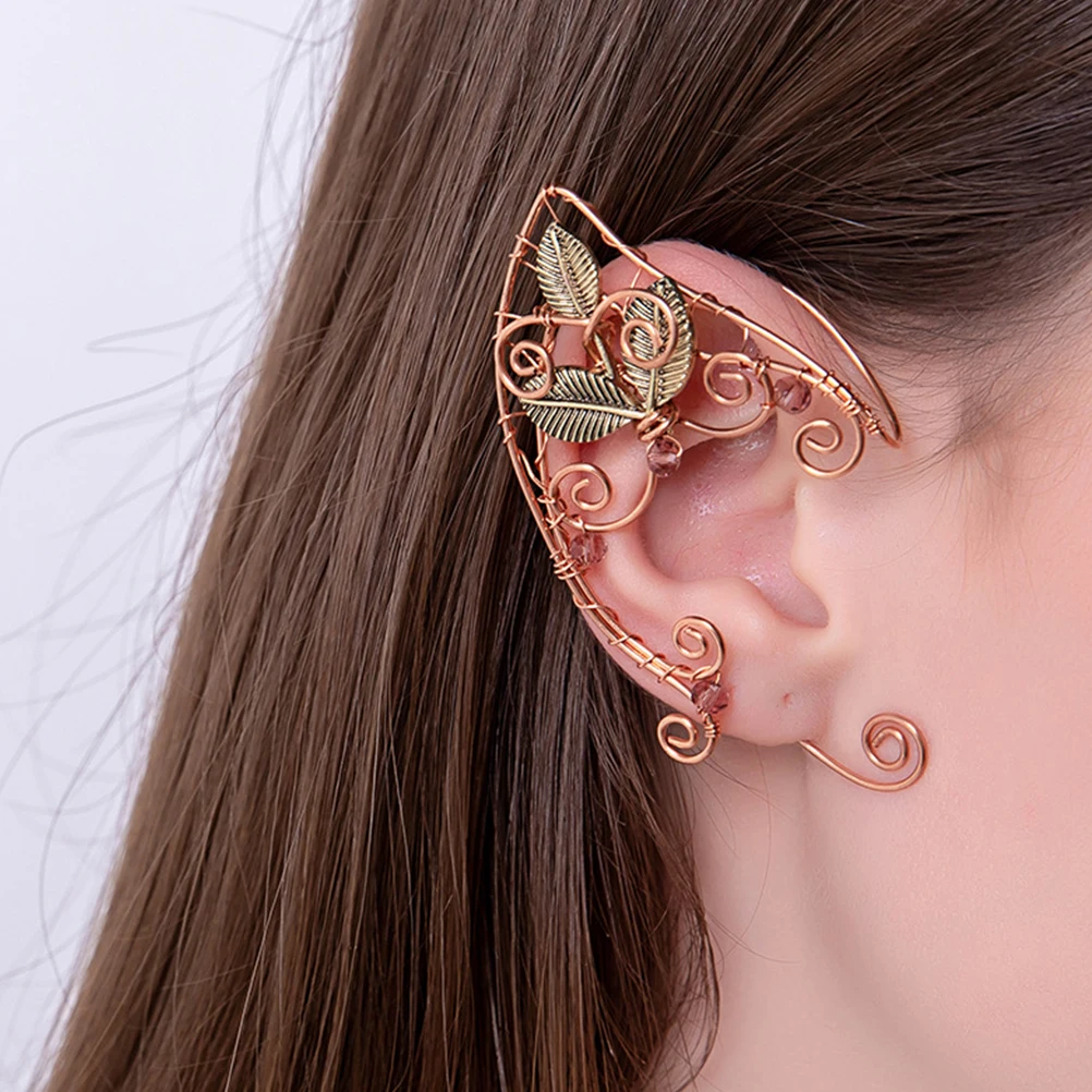 

2pcs 1 Pair Elves Clips Clips Elves Cuff Non-Piercing Women Jewelry Decor Ear Cuff Cosplay Ear Accessories