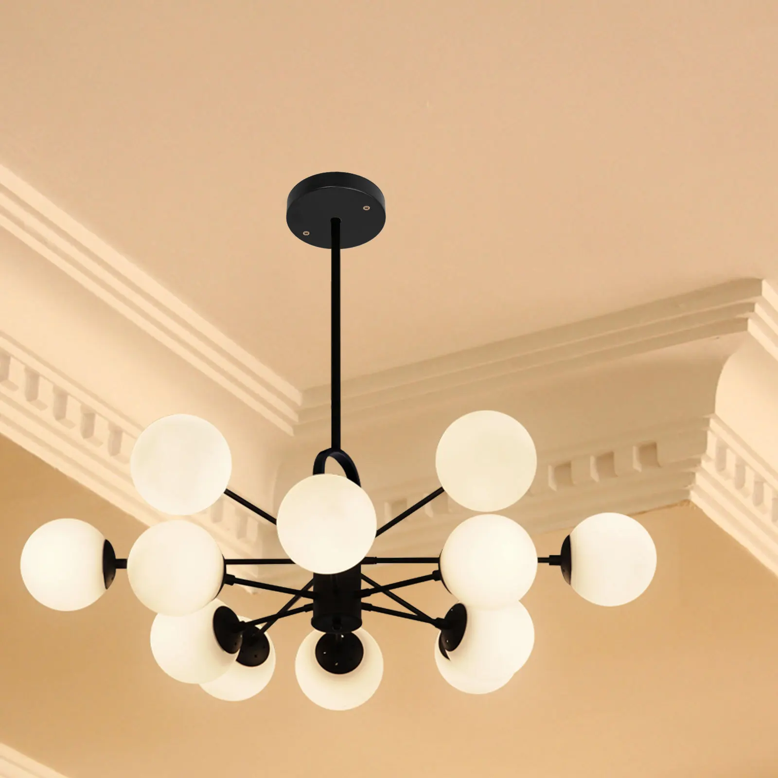 

3Sets Light Canopy Kit Black Ceiling Base Vintage Pendant Lighting Durable Metal Hardware Easy Installation Ceiling Light Plate