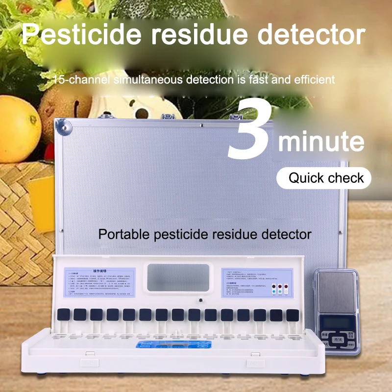 Strumento per test di sicurezza alimentare residuo di pesticidi vegetali rilevamento rapido tester di velocità portatile per residui di pesticidi alla frutta