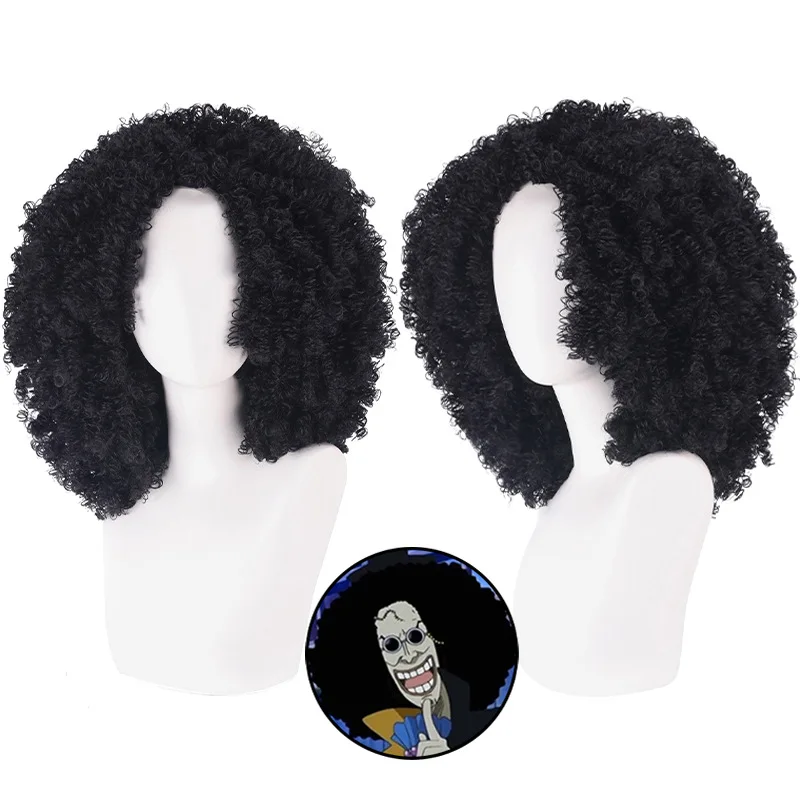 Synthetic Cosplay Wig Black Afro Curly Puff Headwear Inspired By B-Brook Voluminous Costume Party Hair